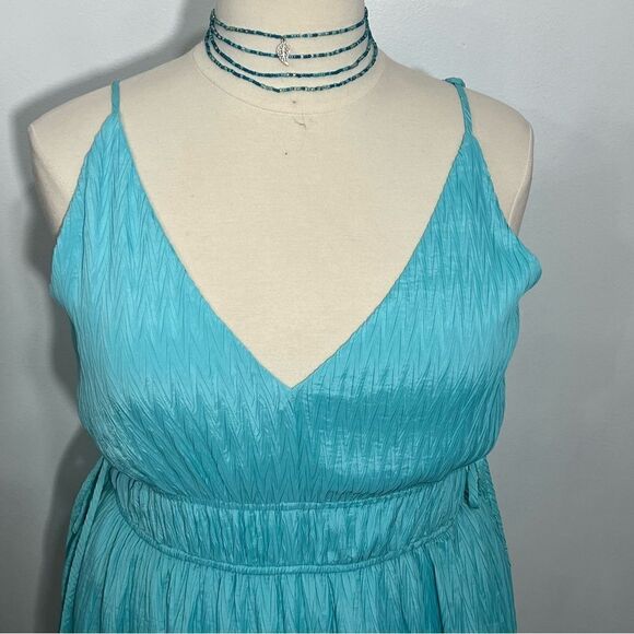 Zarr Collection‎ Aqua Strappy Maxi Dress -- 16 - Picture 5 of 15